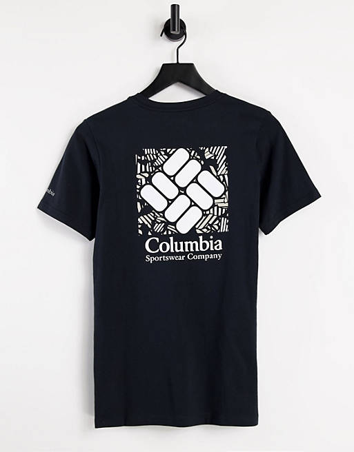 Columbia Rapid Ridge Graphic back print t-shirt in black
