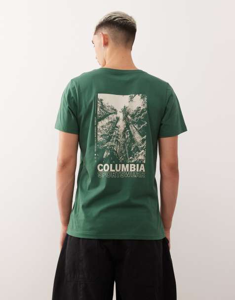 Columbia - Rapid Ridge - Grøn T-shirt med grafik på ryggen - view 1