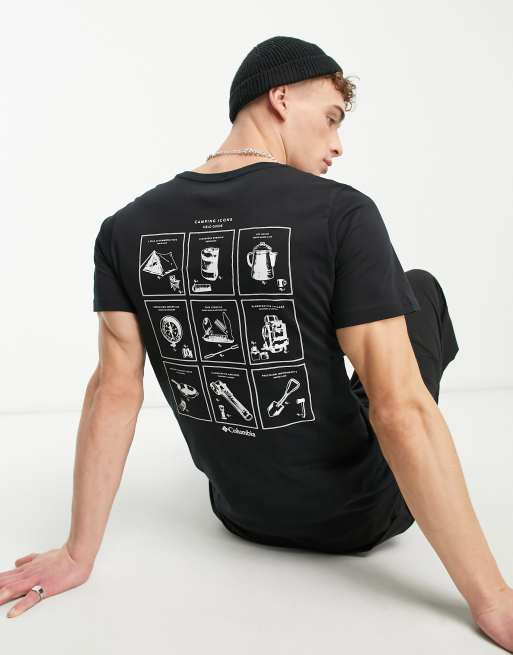 Columbia - Rapid Ridge II - Sort T-shirt med grafisk print på ryggen