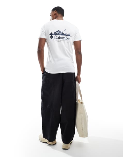 Columbia – Rapid Ridge II – T-Shirt in Weiß mit Grafikprint auf dem Rücken - view 1