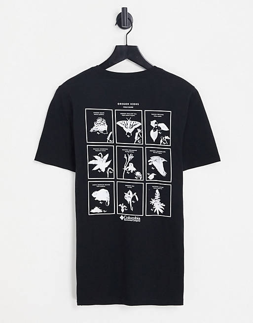 Columbia - Rapid Ridge II - T-shirt met print op de rug in zwart, exclusief bij ASOS