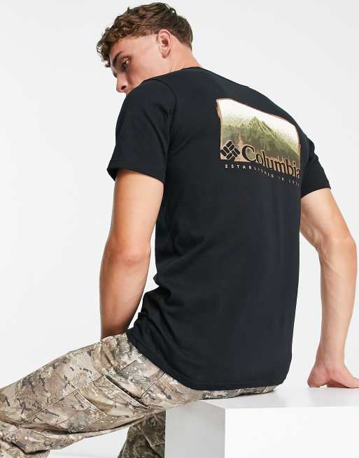 Columbia - Rapid Ridge - Katoenen T-shirt met grafische print op de achterkant in zwart