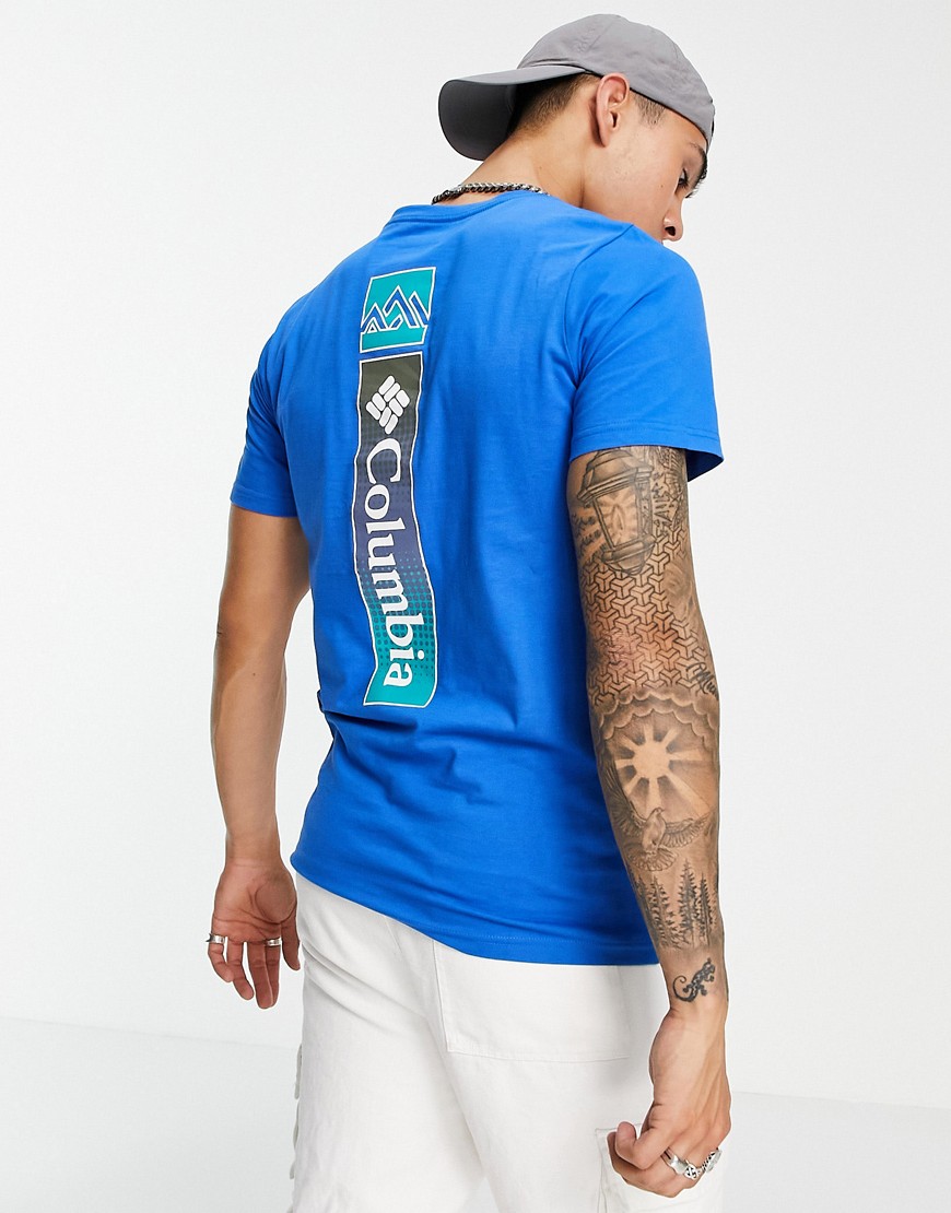Columbia - Rapid Ridge - T-shirt met grafische print op de achterkant in blauw