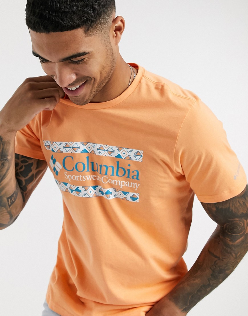 Columbia - Rapid Ridge - T-shirt met print in oranje