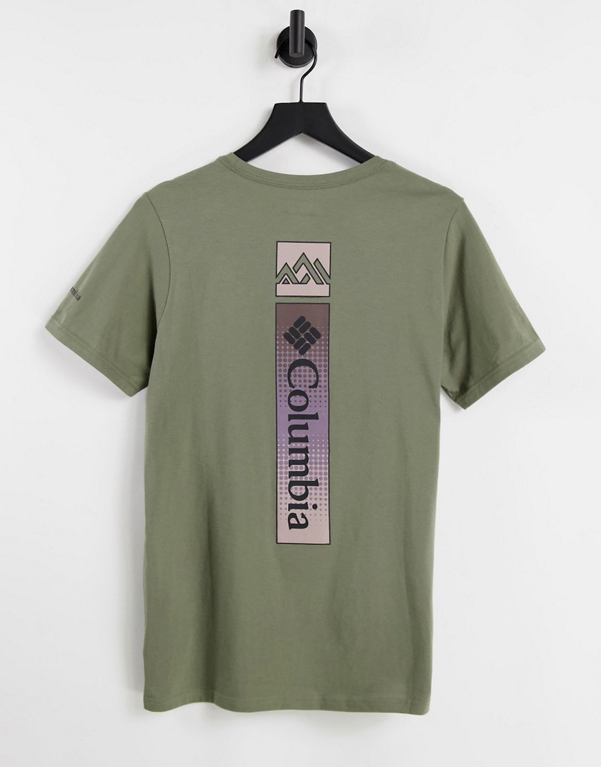 Columbia - Rapid Ridge - T-shirt met print op achterkant in groen