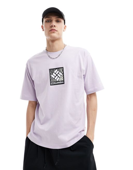 Columbia Reventure box logo t-shirt in lilac