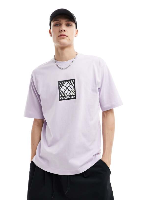 Columbia - reventure box logo t-shirt in lilac