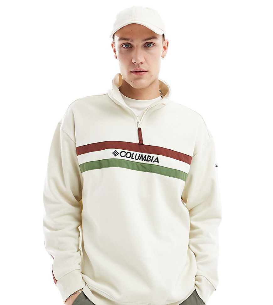 Columbia Reventure quarter zip sweater in chalk-Neutral