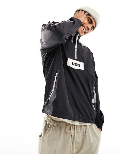 Columbia riptide half zip anorak in black