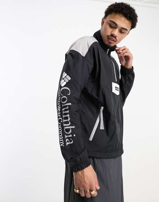 Columbia riptide half zip anorak in black