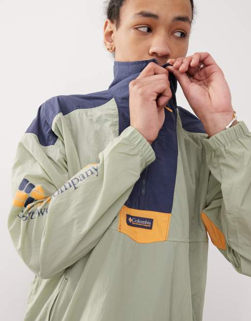 Columbia Riptide II Retro windbreaker anorak in green | ASOS
