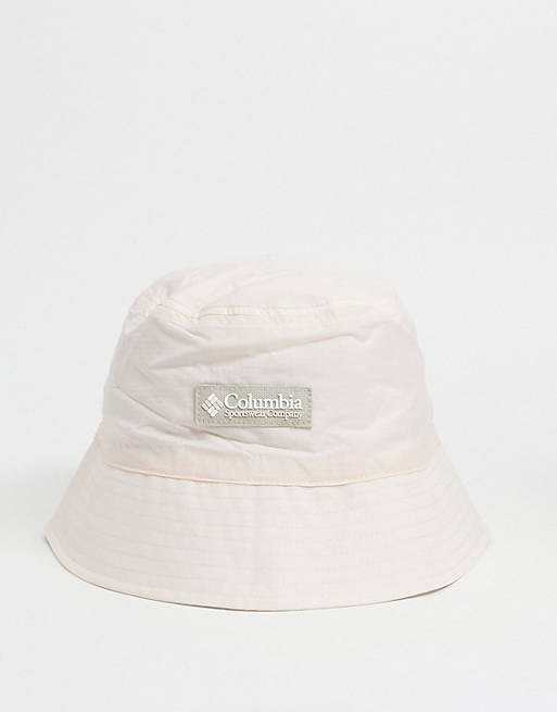 Columbia Roatan Drifter Reversible bucket hat in pink/white