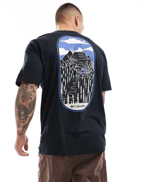 Columbia – Rockaway River – T-Shirt in Schwarz mit Grafikprint - view 1
