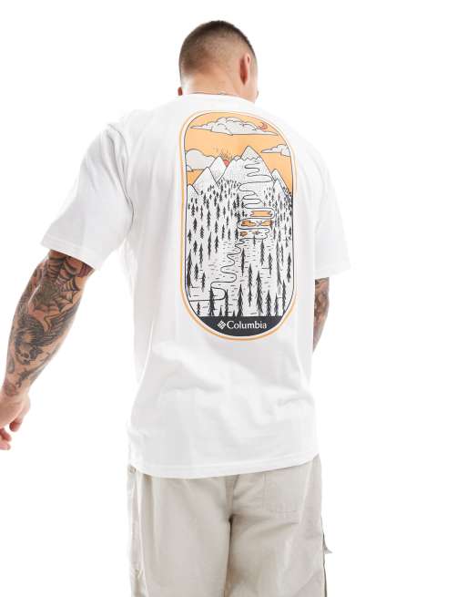 Columbia – Rockaway River – T-Shirt in Weiß mit Grafikprint