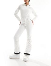 ASOS 4505 – Białe obcisłe spodnie narciarskie ze wstawkami w stylu biker