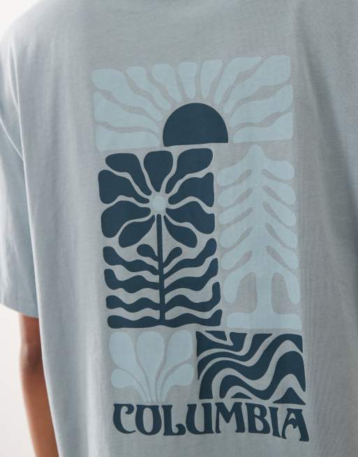 Columbia Rolling Bend graphic oversized t-shirt in blue, 4 of 4