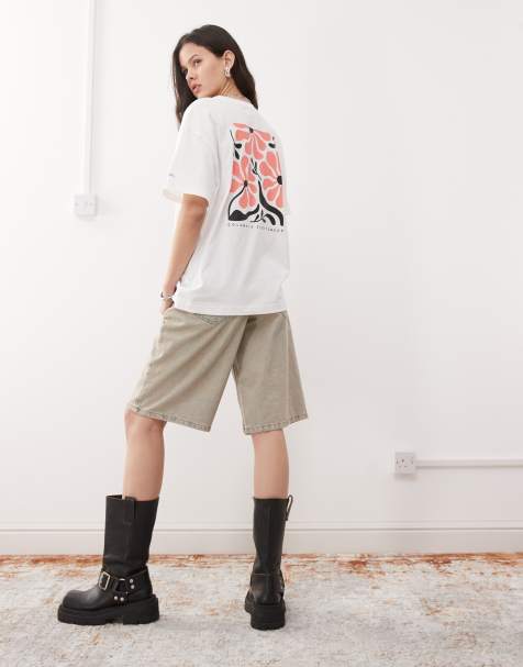 Columbia – Rolling Bend – Oversize-T-Shirt in Weiß mit Grafikprint - view 1