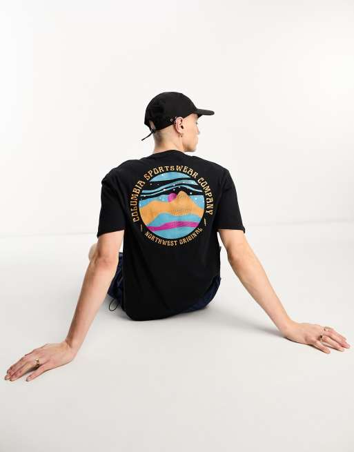 Columbia Rollingwood Park backprint t-shirt in black exclusive to