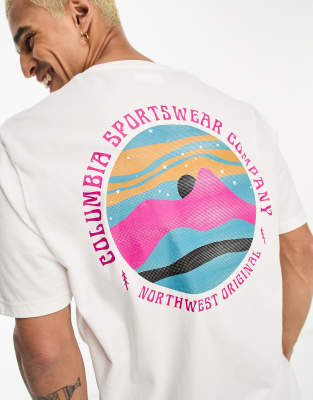 Columbia Rollingwood Park backprint t-shirt in white exclusive to