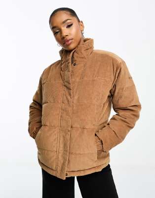 Columbia Damen Jacke „Ruby Falls Novelty“ – Gefüttert Mit RDS-zertifizierter Daune, 450 Fill Power, Sherpa-Kragen, Praktische Taschen