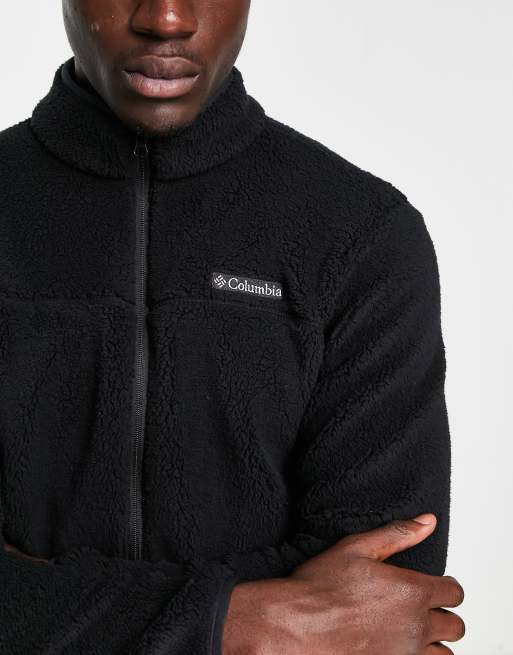 columbia fleece black jacket