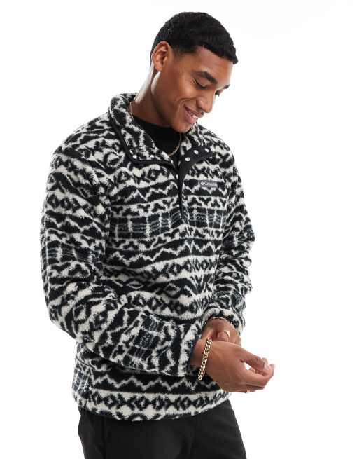 Columbia - Rugged Ridge - Fleece met halve drukknoopbies in zwart en wit