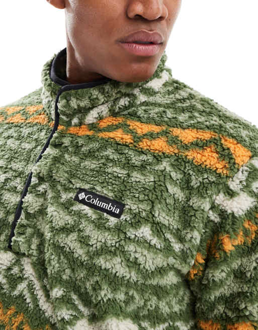 Columbia Rugged Ridge half snap fleece in green, 2 of 4