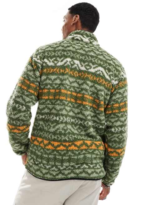 Columbia Rugged Ridge half snap fleece in green, 3 of 4