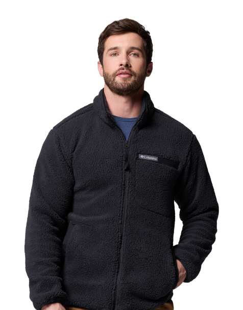 Columbia Rugged ridge high pile full zip fleece in black - view 1