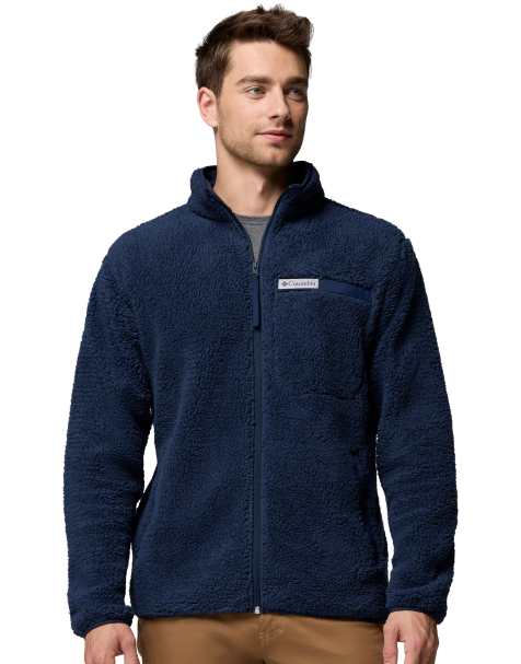 Columbia Rugged ridge high pile full zip fleece in blue - view 1