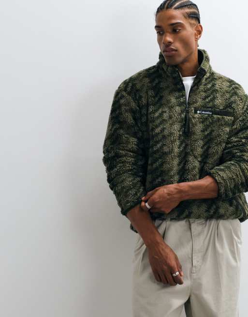 Columbia Rugged Ridge high pile full zip fleece in green, 2 of 5