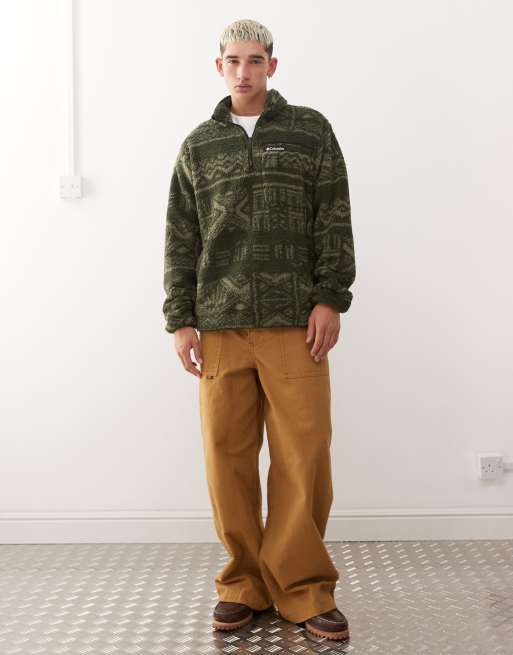Columbia - Rugged Ridge High Pile - Grøn fleece med halv lynlås, 2 af 5