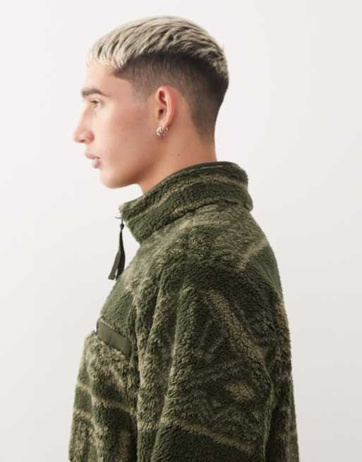 Columbia - Rugged Ridge High Pile - Grøn fleece med halv lynlås, 4 af 5