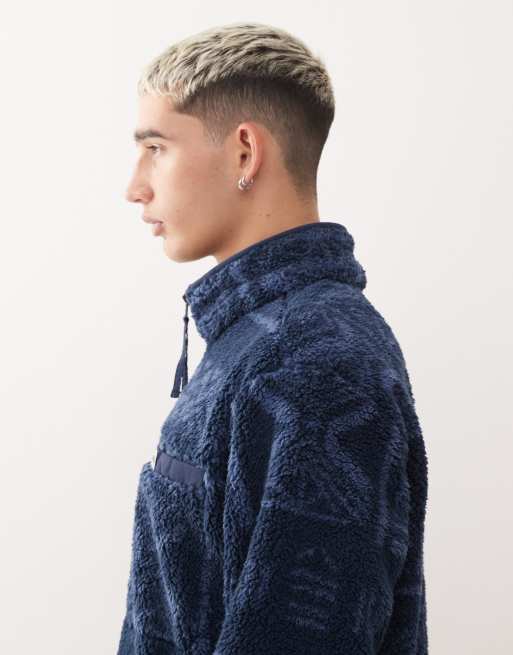 Columbia Rugged Ridge High Pile half zip fleece in navy, 4 of 5