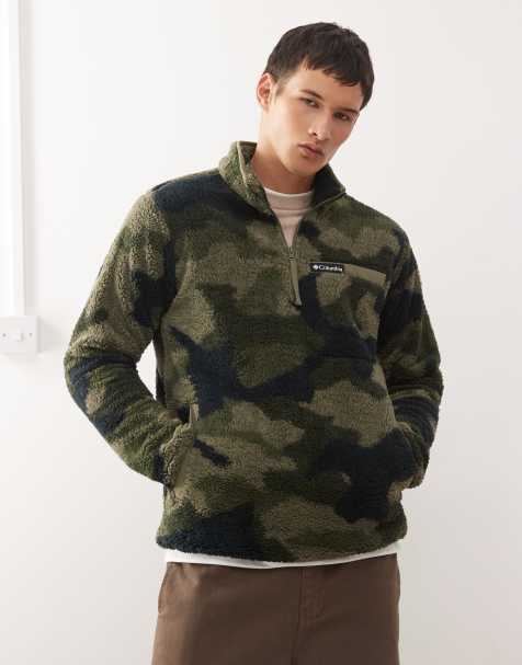 Columbia - Rugged Ridge - Hoogpolige fleece met korte rits in groen - view 1