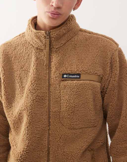 Columbia - Rugged Ridge - Hoogpolige fleece met rits in bruin, 5 van 5