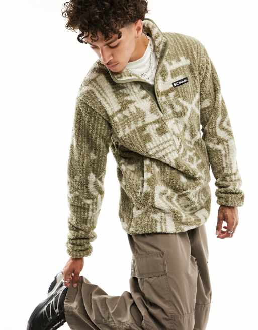 Columbia - Rugged Ridge II - Polaire en sherpa avec col à boutons-pression - Kaki