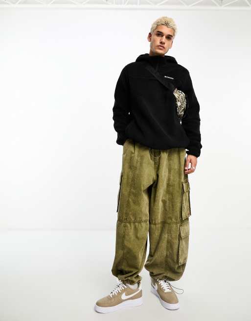 Columbia Rugged Ridge III fleece hoodie in black, 4 of 4