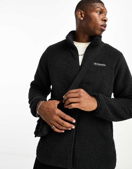 Columbia - Rugged Ridge III - Giacca in pile borg nera con zip, 3 di 4