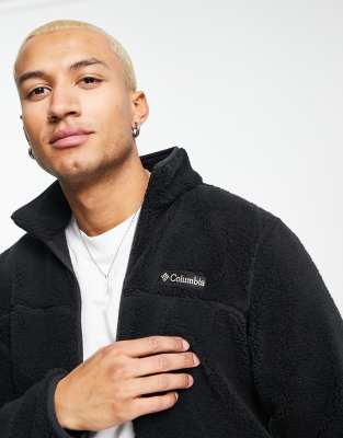 Columbia Big And Tall Steens Mountain Half Snap Fleece Sweatshirt In Black