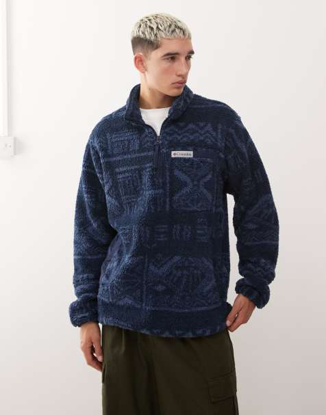 Columbia – Rugged Ridge – Sweatshirt aus hochflorigem Fleece in Marineblau mit kurzem Reißverschluss - view 1