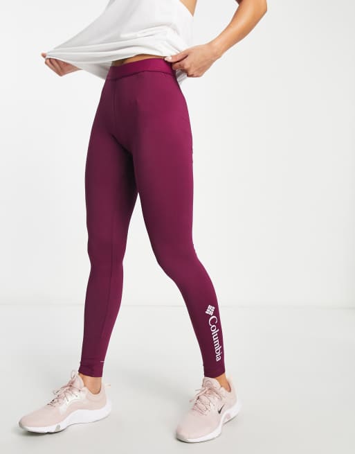 Columbia Running trail run high waist leggings in purple