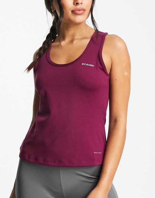 Columbia Running trail run performance tank in purple
