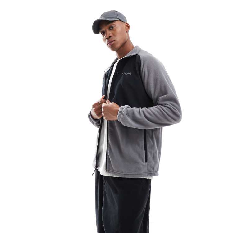 Columbia Sage Peak full zip fleece in black ASOS