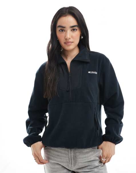 Columbia Sequoia grove 1/2 zip fleece in black - view 1