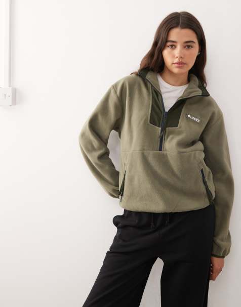 Columbia Sequoia Grove 1/2 zip fleece in green - view 1