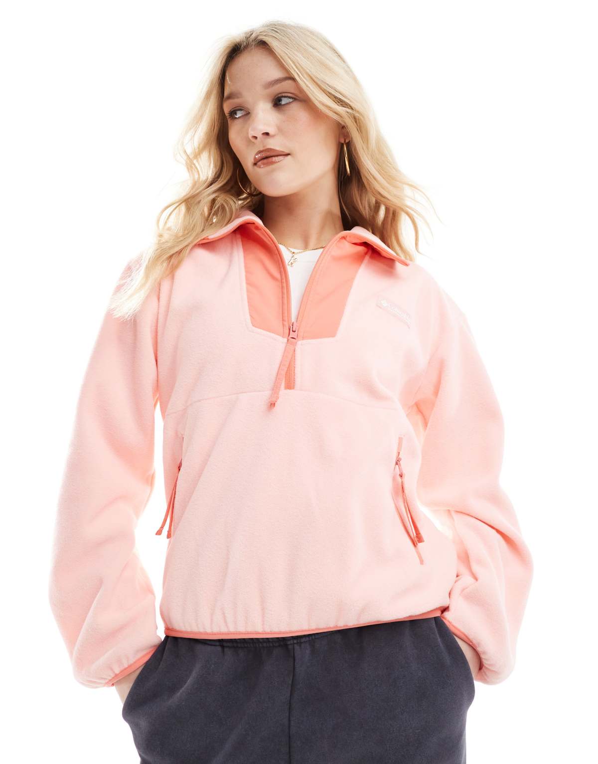 Columbia Sequoia Grove 1/2 zip fleece in pink