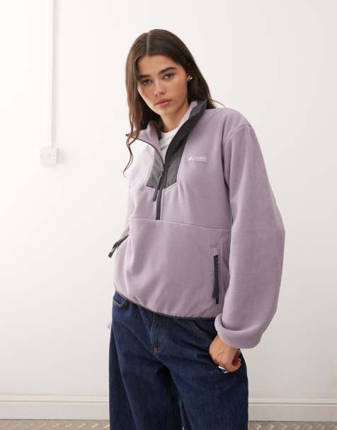 Columbia – Sequoia Grove – Fleece-Sweatshirt in Lila mit kurzem Reißverschluss - view 1