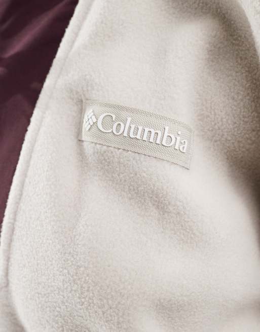Columbia - Sequoia Grove - Fleecetrøje med halv lynlås i beige/rosa, 2 af 4