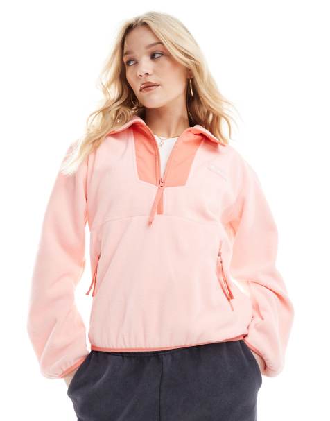 Columbia Sequoia Grove half zip fleece in pink - view 1
